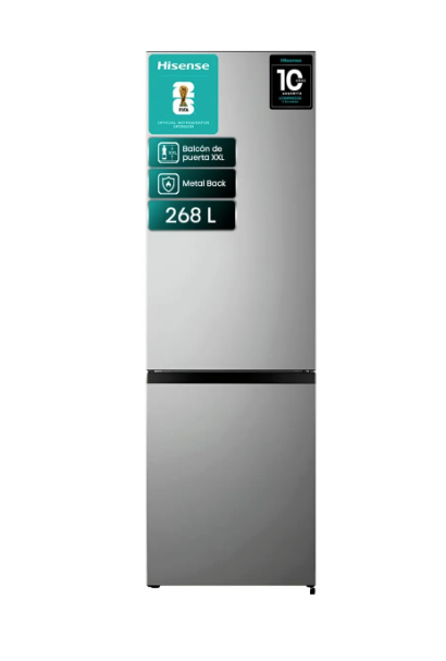 Refrigerador Bottom Freezer 262 Litros RB341NL Gris Hisense